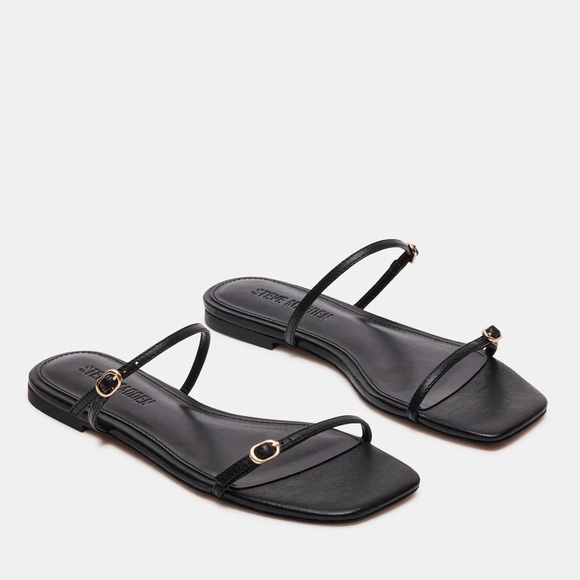 Steve Madden Shoes - Steve Madden Black Strappy Flat Sandals